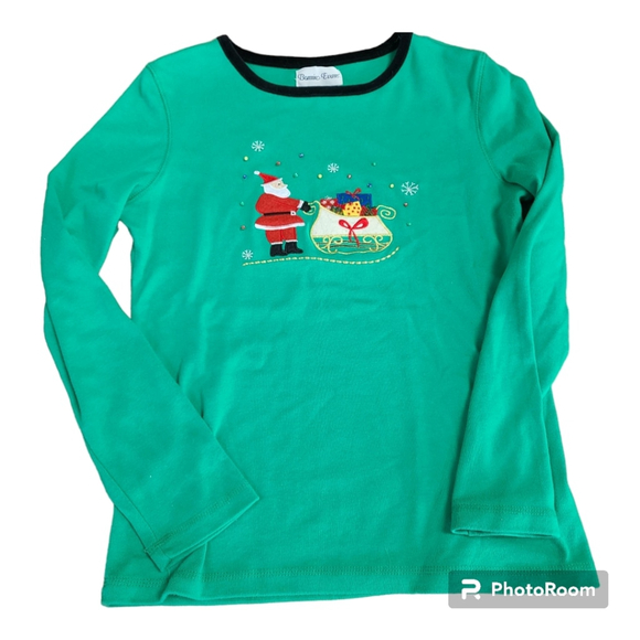 Bonnie Evans Women's Velvet Trim Holiday Tops Set - Picture 10 of 11